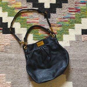 Marc Jacobs black leather hobo crossbody